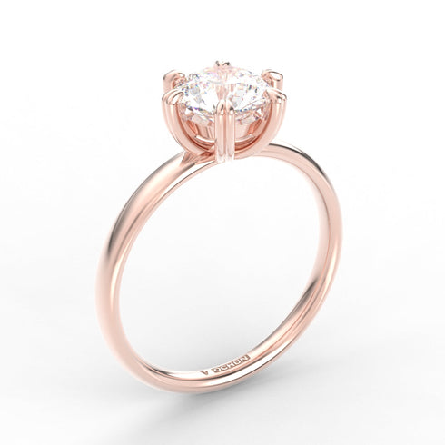 Alegra AC053D14K - Engagement Ring 14K Gold Lab Grown Diamond