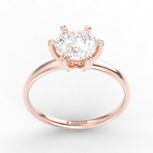 Alegra AC053D18K - Engagement Ring 18K Gold Lab Grown Diamond