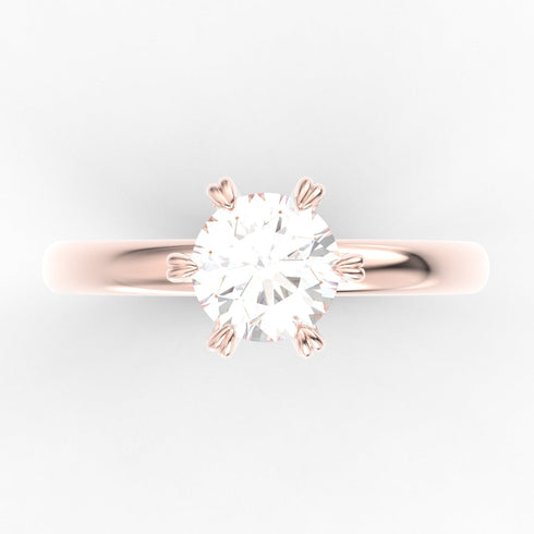 Alegra AC053M14K - Engagement Ring 14K Gold Moissanite