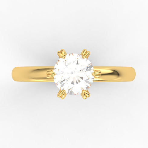 Alegra AC053D18K - Engagement Ring 18K Gold Lab Grown Diamond