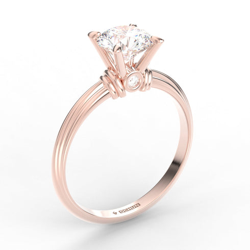 Arellys AC056D18K - Engagement Ring 18K Gold Lab Grown Diamond