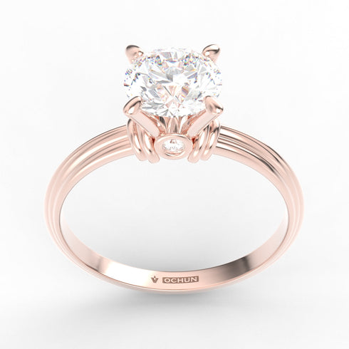 Arellys AC056M18K - Engagement Ring 18K Gold Moissanite