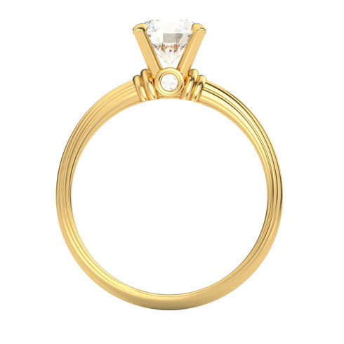 Arellys AC056D14K - Engagement Ring 14K Gold Lab Grown Diamond