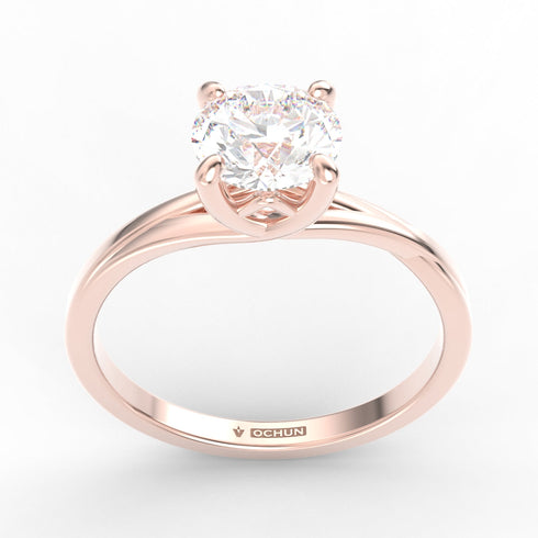 Alicia AC065M14K - Engagement Ring 14K Gold Moissanite