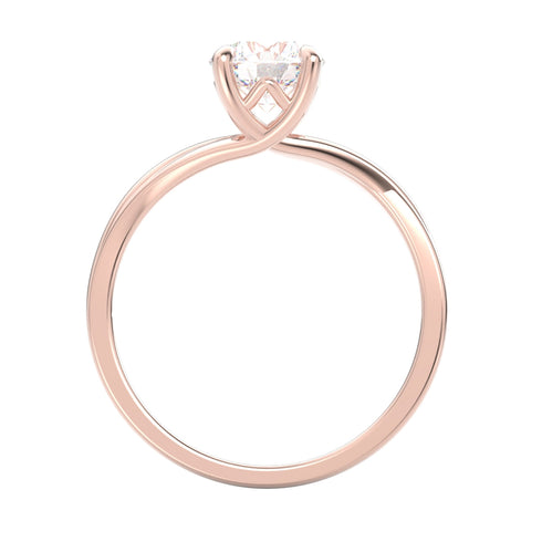 Alicia AC065M14K - Engagement Ring 14K Gold Moissanite