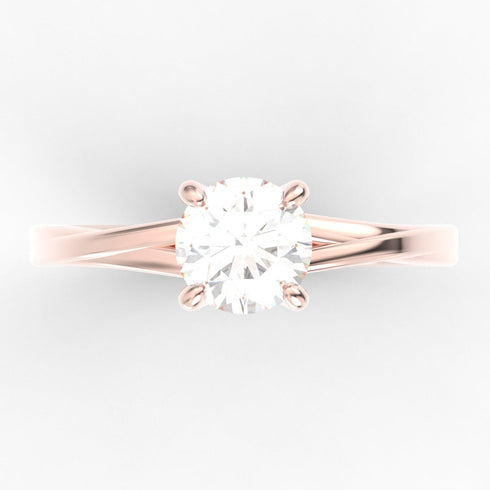 Alicia AC065M18K - Engagement Ring 18K Gold Moissanite