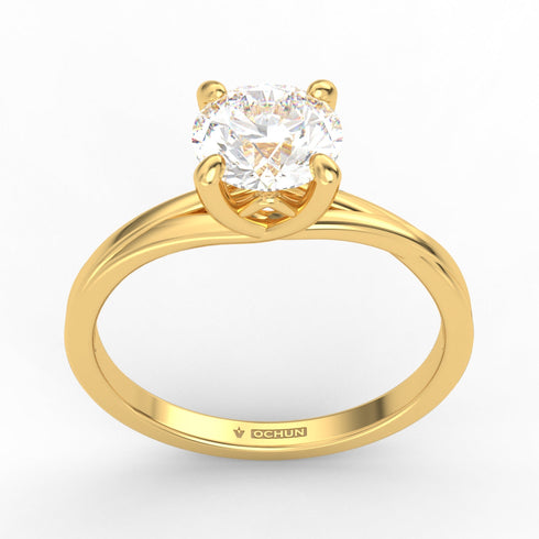 Alicia AC065D14K - Engagement Ring 14K Gold Lab Grown Diamond