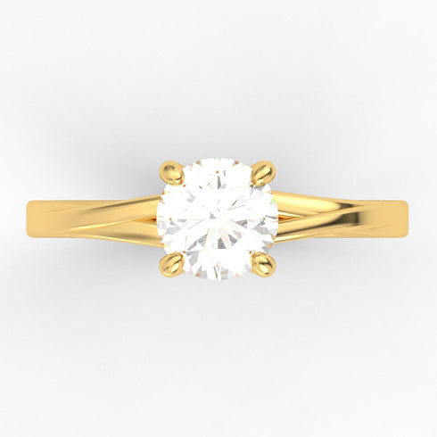 Alicia AC065M18K - Engagement Ring 18K Gold Moissanite