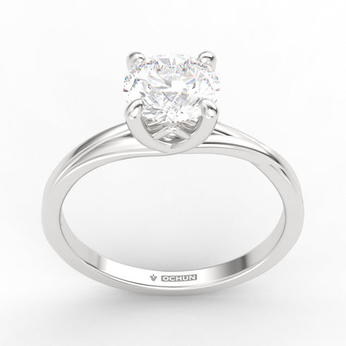 Alicia AC065M18K - Engagement Ring 18K Gold Moissanite