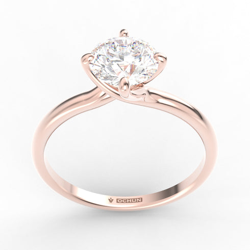 Agar AC074D14K - Engagement Ring 14K Gold Lab Grown Diamond