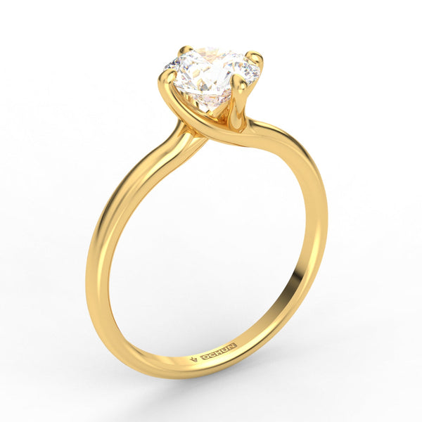 Agar AC074M14K - Engagement Ring 14K Gold Moissanite