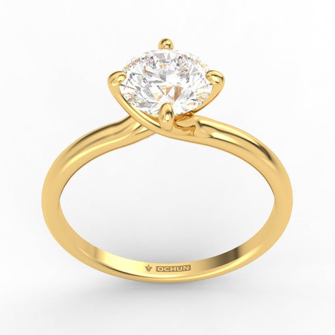 Agar AC074M18K - Engagement Ring 18K Gold Moissanite