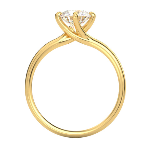 Agar AC074D14K - Engagement Ring 14K Gold Lab Grown Diamond