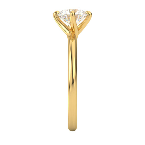 Agar AC074M14K - Engagement Ring 14K Gold Moissanite