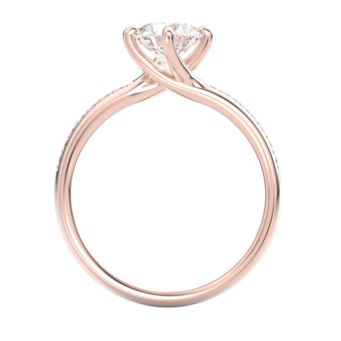 Agarena AC075M18K - Engagement Ring 18K Gold Moissanite