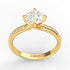 Agarena AC075D18K - Engagement Ring 18K Gold Lab Grown Diamond