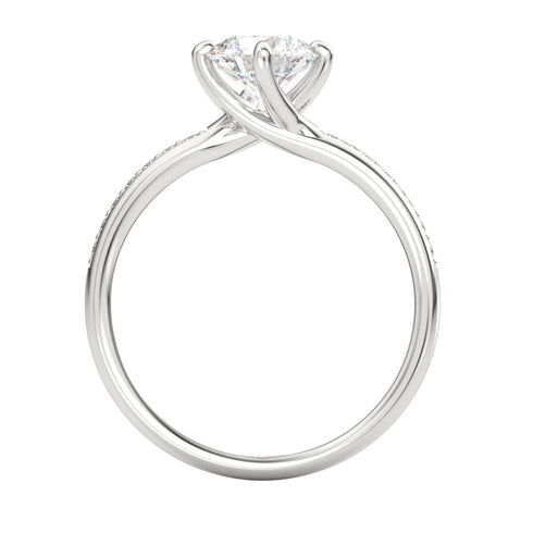 Agarena AC075M18K - Engagement Ring 18K Gold Moissanite