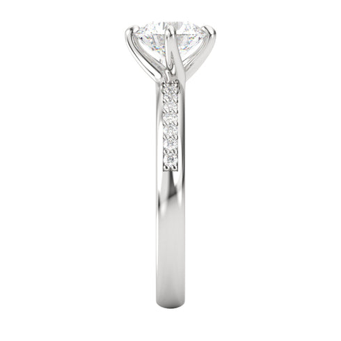 Agarena AC075D14K - Engagement Ring 14K Gold Lab Grown Diamond