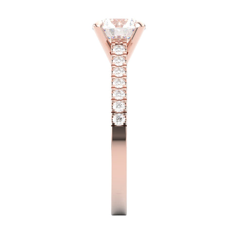 Eterny AC105D14K - Engagement Ring 14K Gold Lab Grown Diamond