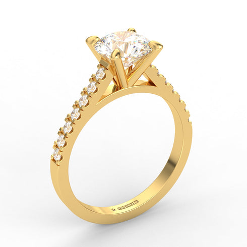Eterny AC105M14K - Engagement Ring 14K Gold Moissanite