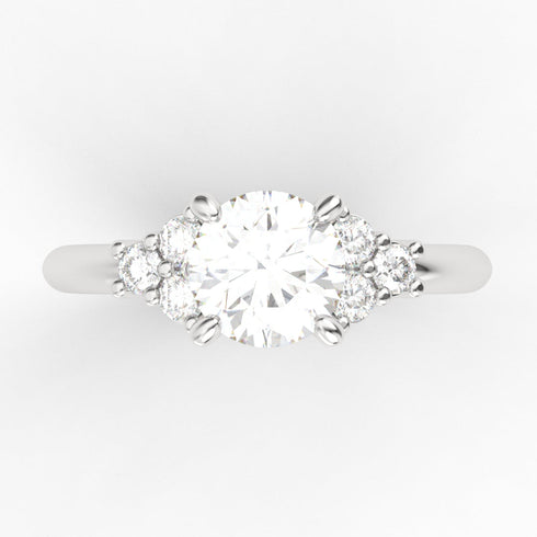 Francesca AC112M14K - Engagement Ring 14K Gold Moissanite