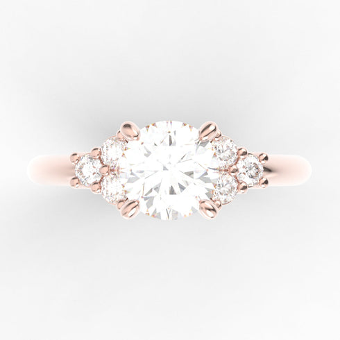 Francesca AC112M14K - Engagement Ring 14K Gold Moissanite