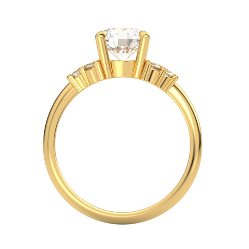 Francesca AC112M14K - Engagement Ring 14K Gold Moissanite
