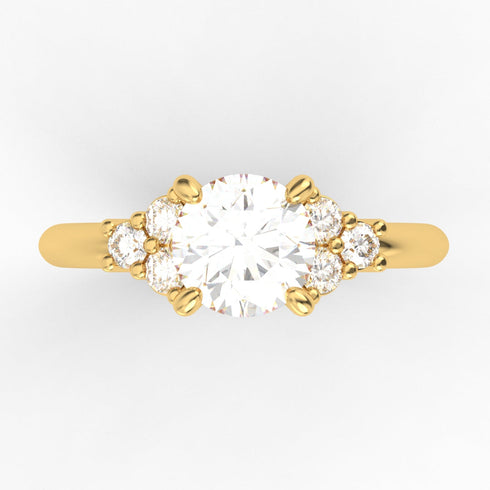 Francesca AC112D18K - Engagement Ring 18K Gold Lab Grown Diamond