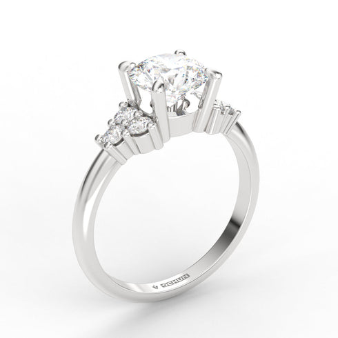 Francesca AC112M18K - Engagement Ring 18K Gold Moissanite