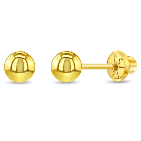 Aretes-de-4mm-para-niñas-pequeñas-en-oro-amarillo-14k