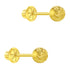 aretes bola facetada para niñas pequeñas cierre rosca oro amarillo 14k